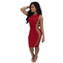 Women Fashion Sexy Bandage Tight Pencil Dress Red #Red #Sleeveless